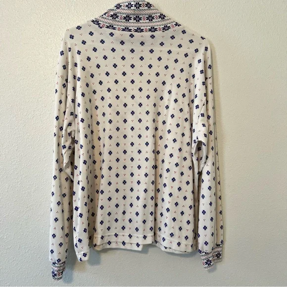 Vintage Venizia White Mod Patterned Long Sleeve Turtle Neck Contrast Cuff granny - Picture 2 of 10